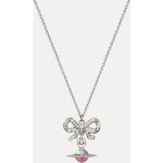 Vivienne Westwood Pink Necklaces Vivienne Westwood Octavie Pendant Necklace Platinum White Pink - Platinum White