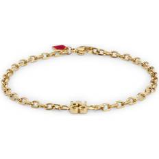 Chain Cuff With Stacked Logo Plaque