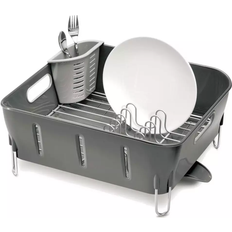 Plastic Dish Drainers Simplehuman Compact Grey Dish Drainer 32.8cm