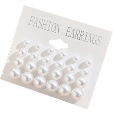 12pairs/set Minimalist Faux Pearl Stud Earrings Set