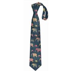 Men - Multicoloured Ties BearLad Men's Tie Printed Skinny Tie Fashion Cool Necktie - Colorful Elephants