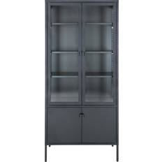 House Nordic Brisbane Black Glass Cabinet 80x180cm