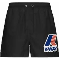 Herre - Vandtæt Badetøj K-Way Nylon Badeshorts Straight Cut - Sort