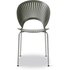 Fredericia Furniture Møbler Fredericia Furniture Trinidad 3398 Khaki Green/Chrome Kitchen Chair 85cm