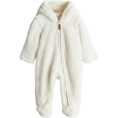 Fleeceoveralls H&M Babyoverall Teddyfleece Mit Ohren - Weiß