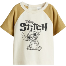H&M Baby Print Motif Cotton T-shirt - Cream/Lilo