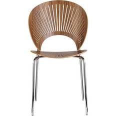 Valnöt Köksstolar Fredericia Furniture Trinidad 3398 Walnut Clear Lacquer/Chrome Kitchen Chair 85cm