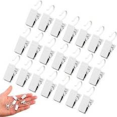 Shein 20pcs White Metal Crocodile Curtain Rings