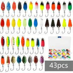 Fishing Equipment Temu Jsfun Glitter Fish Spoon Set 10 43pcs