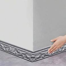 Silver Self-adhesive Decorations Shein Silver XPE Foam Self-Adhesive 3D Floral Design Adhesive Film