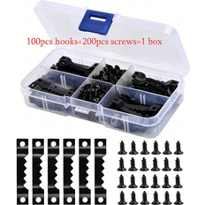 Black Picture Hooks Shein 100pcs Boxed Frame Hanging Pieces Picture Hook