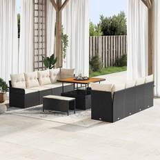 vidaXL Garden Set Height Adjustable 11 pcs Modular Sofa