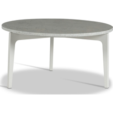 Mavis Höllviken Light Grey Lacquer/Limestone Top Coffee Table 80cm