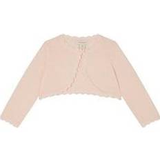 9-12M Cardigans Children's Clothing Monsoon Baby Girls Maeve Scallop Trim Cardigan - Light Pink