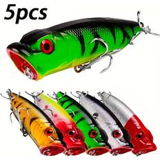 Fishing Equipment Temu 5pcs Floating Popper Lure With Inner Rattle Balls