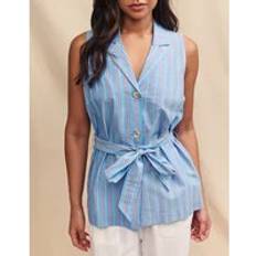 Stripes Vests Nobody's Child Quinn Striped Waistcoat - Blue