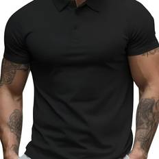 Golf Shirts Temu Men'short Sleeve And Lapel Collar Henley Shirt