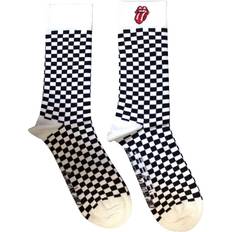 One Size - Vuxen Strumpor Rolling Stones Unisex Adult Checked Socks - Svart/Vit