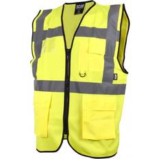 Scan Work Vests Scan Hi-vis Utility Yellow Waistcoat - Multi Colour