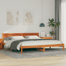 180 cm Rammesenge på tilbud vidaXL Sengestel Gyldenbrun 180 x 200 cm Massivt Fyrretræ Rammeseng