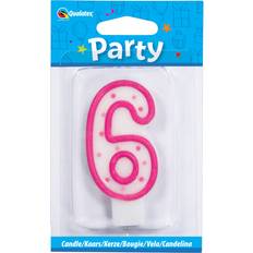 Number 6th Birthday Candle