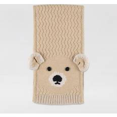 Beige Scarfs Children's Clothing Burberry Thomas Bear Wool Scarf - Pale Beige
