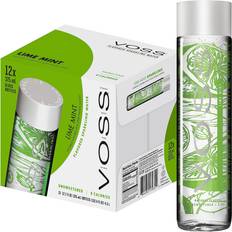 Bottled Water on sale Voss Lime and Mint Sparkling Water Green 375 ml Pack 12