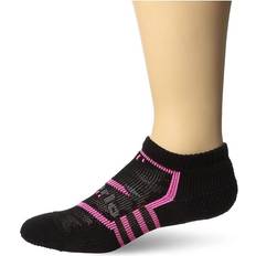 Edge Cushioned Low Cut Running Socks - Blk/Electric Pink
