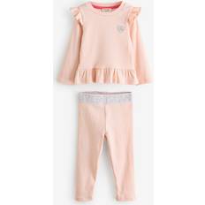 River Island Mini Girls Waistband Ribbed Top Set - Pink