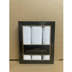 Men - White Handkerchiefs Rjm Hankies Polycotton Boxed Handkerchiefs - White