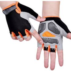 Men - Orange Gloves Maxpower Cycling Anti-slip Men Half Finger Gloves - Orange