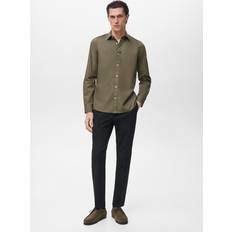 Mango Skjortor Mango Regular-Fit 100% Cotton Shirt - Khaki