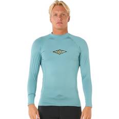 Blue Rash Guards & Base Layers Rip Curl Mens Raw Energy Upf Perf Long Sleeve Rash Vest Size S