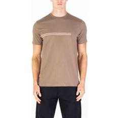 Luke 1977 Clothing Luke 1977 Cotton Regular Fit Short Sleeve Block Stripe T-Shirt - Brown