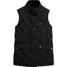 Superdry Women Vests Superdry Corduroy Trimmed Liner Gilet - Black