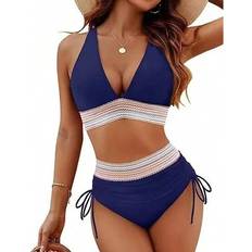 Lace Bikini Sets Vehhe New 2025 Summer Bikini Set Wide Shoulder Belt - Female