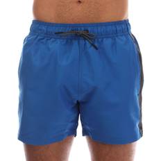 Armani Swimwear Armani Mens Logo Taped Swim Shorts - Blue