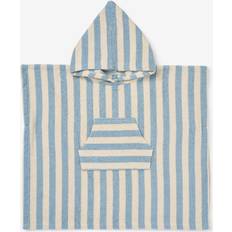 Ekologiska Capes & Ponchos Wheat Frottee-Poncho Swim Stripe - Blue