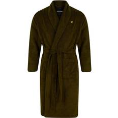 Lyle & Scott Sovplagg Lyle & Scott Mens Logo Towelling Dressing Gown Green