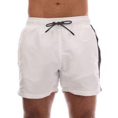 Armani Swimwear Armani Emporio Armani Mens Logo Taped Swim Shorts - White