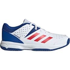 adidas Junior Court Stabil - Cloud White/Pure Ruby/Royal Blue