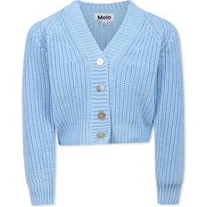 Molo Ensfarvet Trøjer Molo Bomuld Strik Cardigan Med Logo Patch - Gilberta