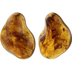 Brun Øreringe Pilgrim Lian Earrings Goldplated Brown
