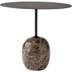 Bruna Småbord &Tradition Lato LN9 Warm Black / Emparador Marble Small Table 40x50cm