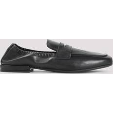 Shuffle Antiqued Leather Loafers - Black