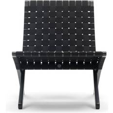 Carl Hansen & Søn MG501 Cuba Cotton Black Lounge Chair 76cm