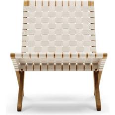 Carl Hansen & Søn MG501 Cuba Fabric Oiled Oak/Natural Lounge Chair 76cm