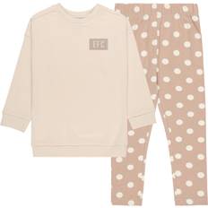 Polka Dots Night Garments Fanatics Polka Dot Pyjamas Girls - Beige