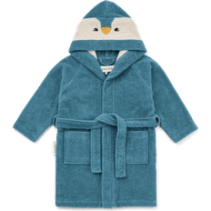 Blåa Morgonrockar Barnkläder Liewood Lily Badrock Penguin Bathrobe - Blå