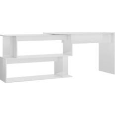 vidaXL 801104 High Gloss White Writing Desk 50x200cm